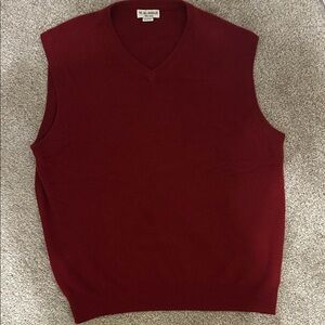Classic V-Neck Maroon Sweater Vest